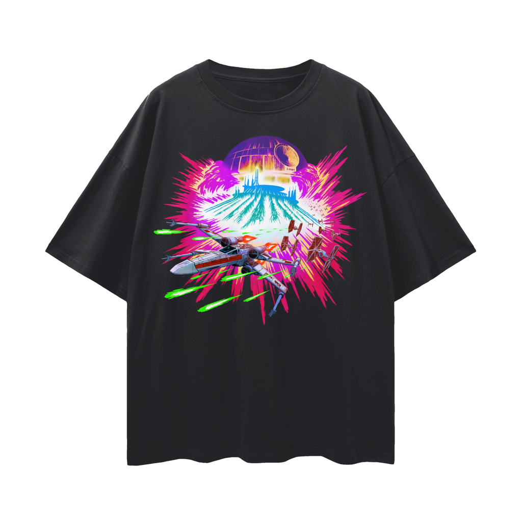 Hyper Space Streetwear Loose Drop Shoulder T-Shirt