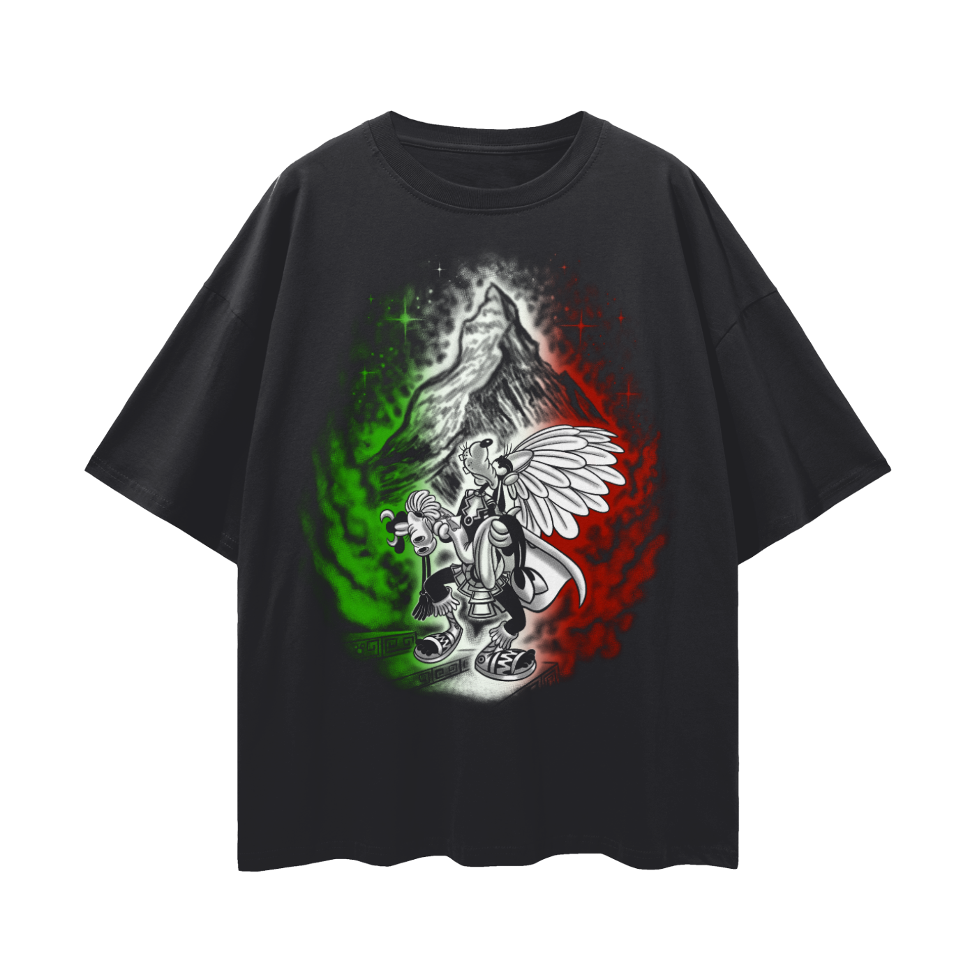 Mexican Pride Streetwear Loose Drop Shoulder T-Shirt